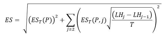 This illustration shows the formula to calculate the ES. This illustration shows the formula to calculate the ES.