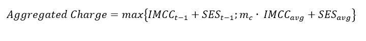 This illustration shows the formula to calculate the Aggregated Charge. This illustration shows the formula to calculate the Aggregated Charge.