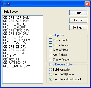 Build dialog box