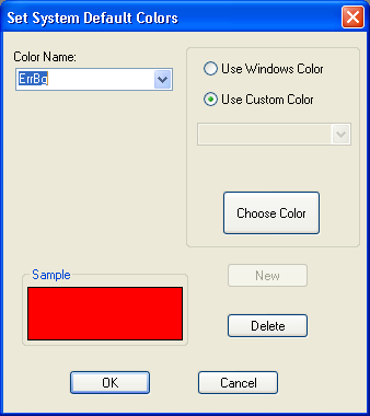 Setting default system colors