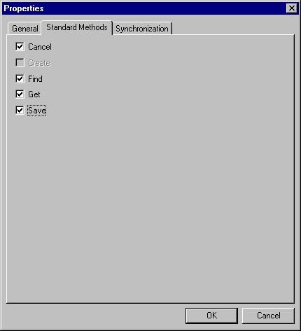 Properties-Standard Methods tab