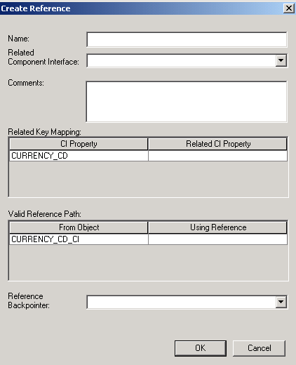Create Reference dialog box