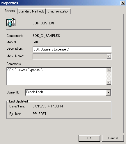 Properties - General tab