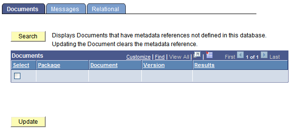 Document/Metadata Validation - Documents page