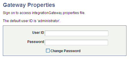 Gateway Properties page