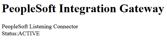 Pinging the Integration Gateway