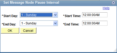 Set Message Node Pause Interval page