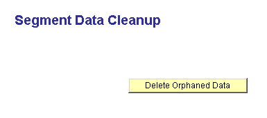 Segment Data Cleanup page