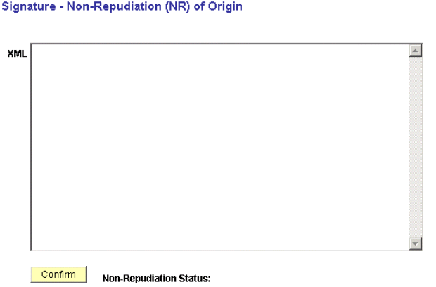 Signature-Non-Repudiation (NR) of Origin page