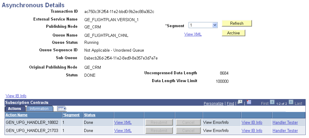 Asynchronous Details page