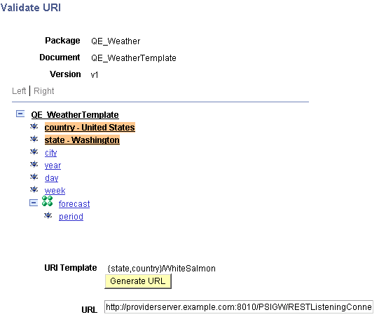 Validate URI page