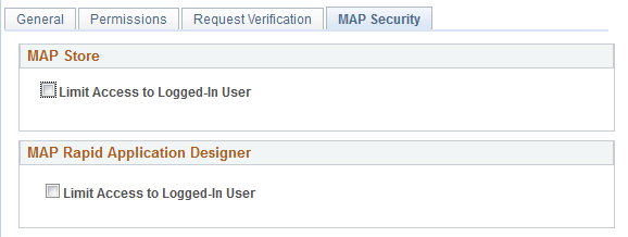 MAP Security - Security page