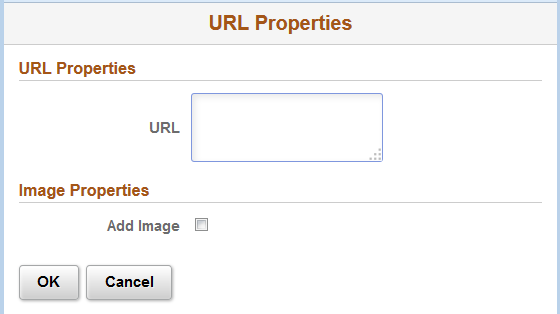 URL Properties page
