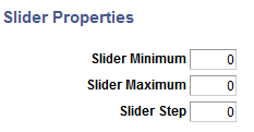 Slider Properties page