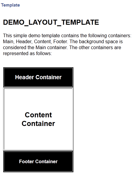 Rendering of the data in the Template Designer - Viewer page in the Template page