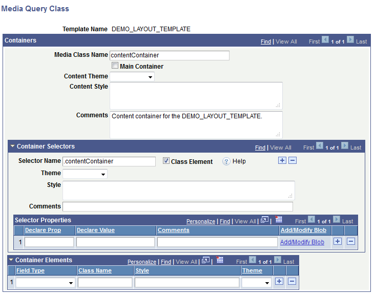 Media Query Class page