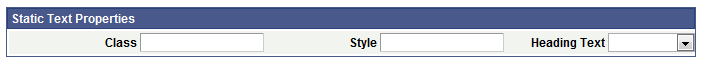 Static Text Properties