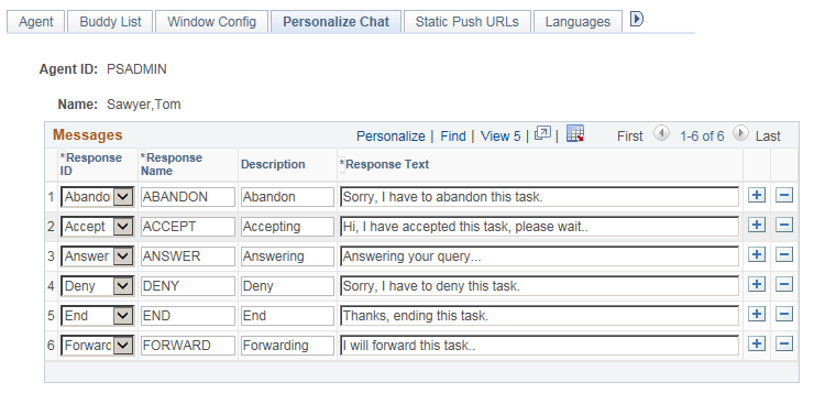 Personalize Chat page