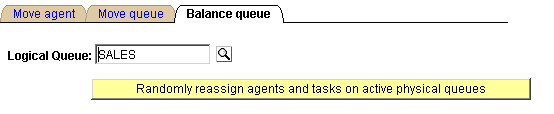 The Balance queue page has the Logical Queue editable field