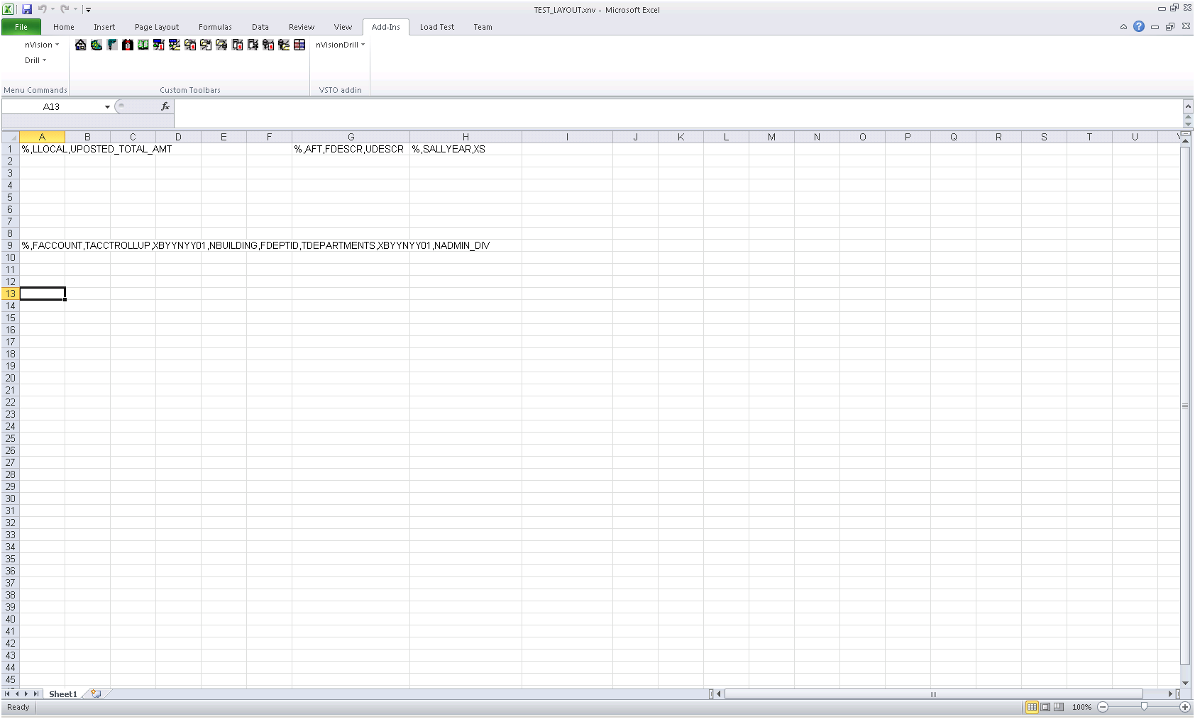 Multiple Chart-field nPlosion - Layout