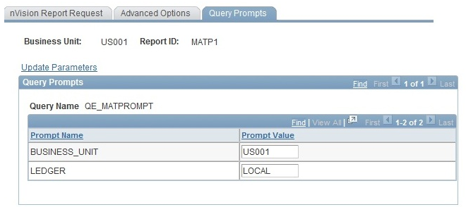 Query Prompts page