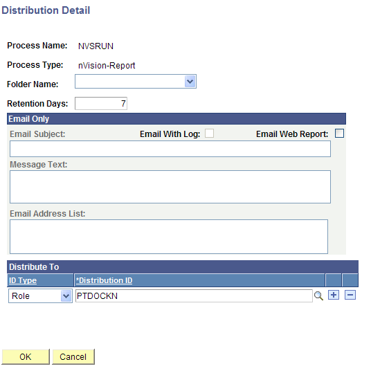 Distribution Detail page