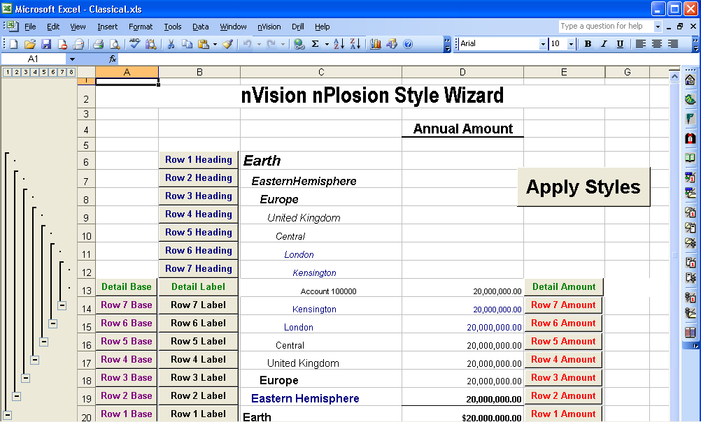 nVision nPlosion Style Wizard window