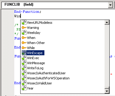 Listing of built-in functions, system variables, and constants