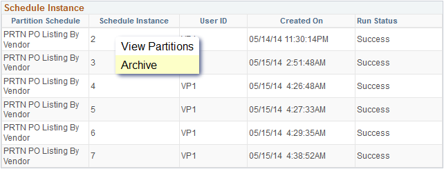 Partition Manager - Archive page