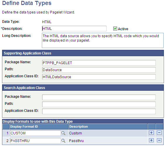 Defining Pagelet Wizard Transformation Types, Display Formats, and Data ...