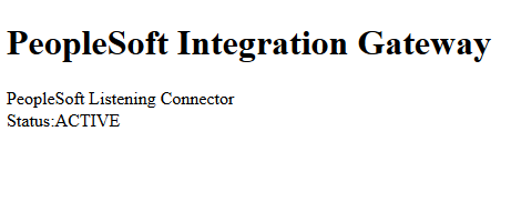 Integration Gateway Ping message