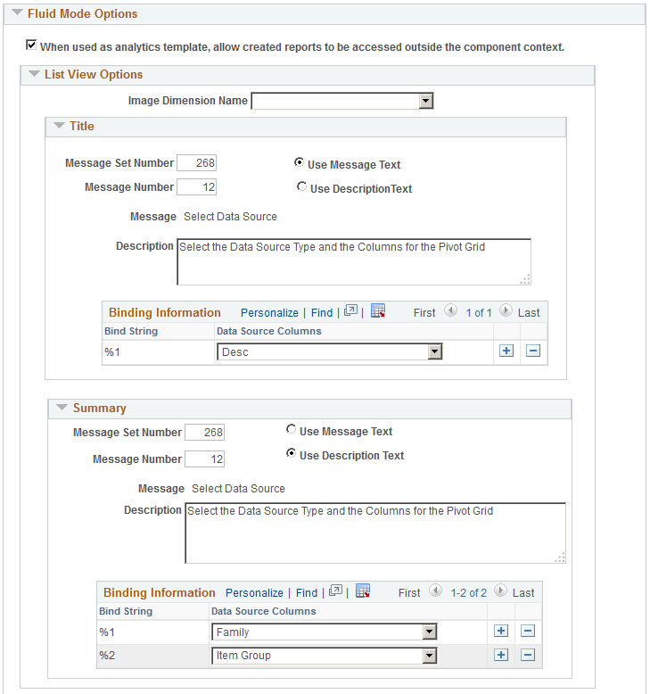 Fluid Mode Options - List View Options