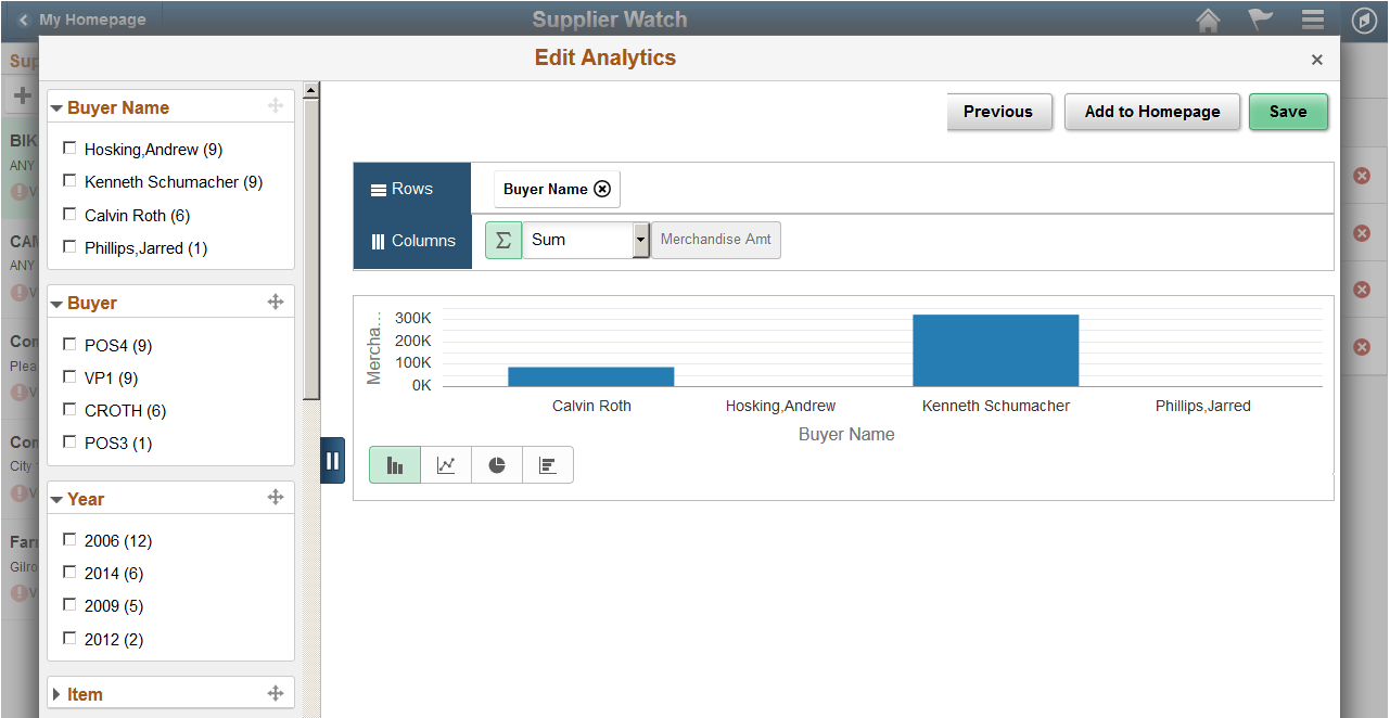 Edit Analytics wizard - step 3