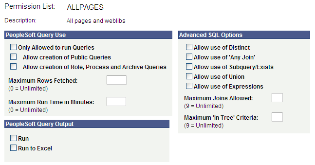 Query Profile page