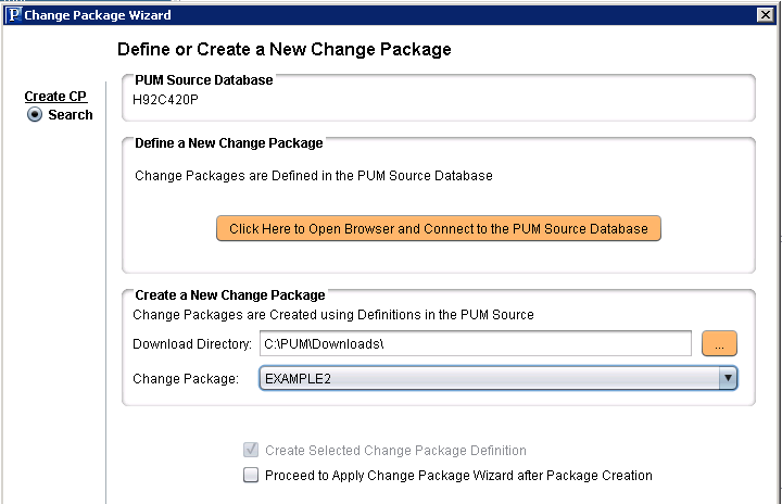 Create a New Change Package
