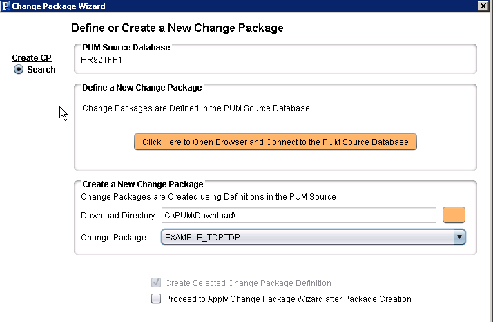 Create a New Change Package