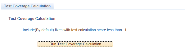 Run Test Coverage Calculation page