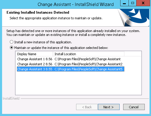 Existing Installed Instances Detected