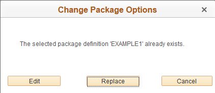 Change Package Options