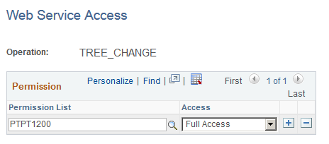 Web Service Access page