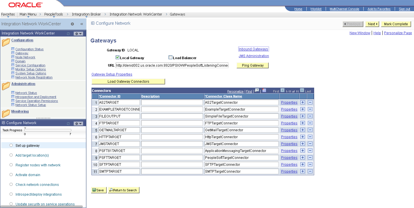Example of a WorkCenter page
