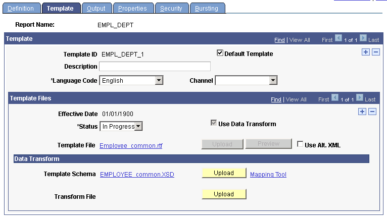 Mapping Tool link is displayed