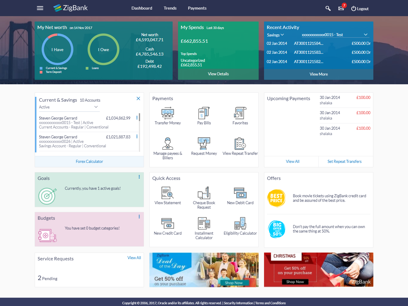 Accounts Dashboard