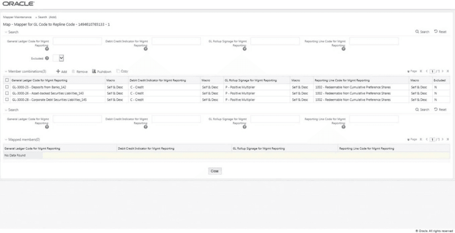 This illustration shows the added mappings listed in the Mapper Maintenance page. Title: Description of the Added mappings listed in the Mapper Maintenance page follows - Description: This illustration shows the added mappings listed in the Mapper Maintenance page.
