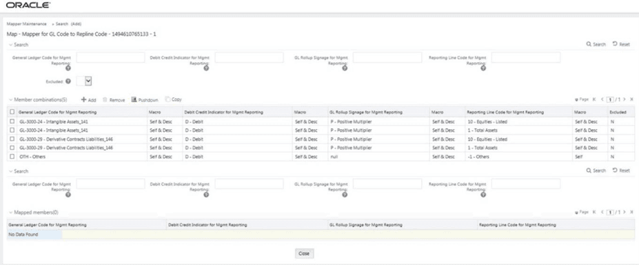 This illustration shows the added mappings listed in the Mapper Maintenance page. Title: Description of the Added mappings listed in the Mapper Maintenance page follows - Description: This illustration shows the added mappings listed in the Mapper Maintenance page.