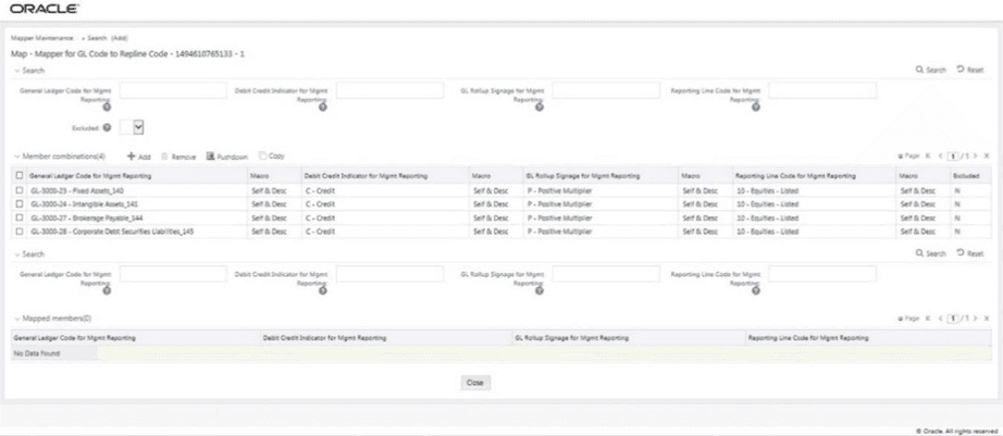 This illustration shows the added mappings listed in the Mapper Maintenance page. Title: Description of the Added mappings listed in the Mapper Maintenance page follows - Description: This illustration shows the added mappings listed in the Mapper Maintenance page.