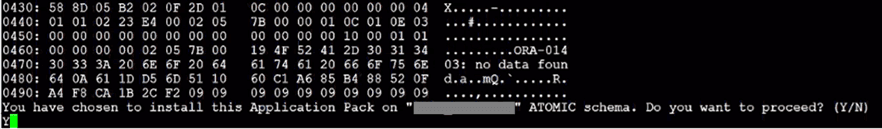 This illustration shows the Schema Creator Utility execution in the TCPS mode and installation on the Atomic schema.