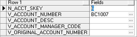 This illustration shows the sample data after executing the Data Redaction batch.