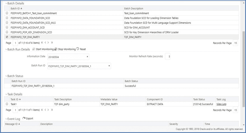 This illustration shows executing the T2F batch.