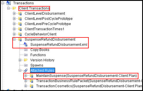 suspense refund prototype in Main Explorer